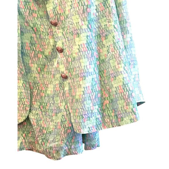 Vintage Anne Crimmins Umi Collections Paisley Geometric Silk 2 Piece 20W NWT - Picture 2 of 5